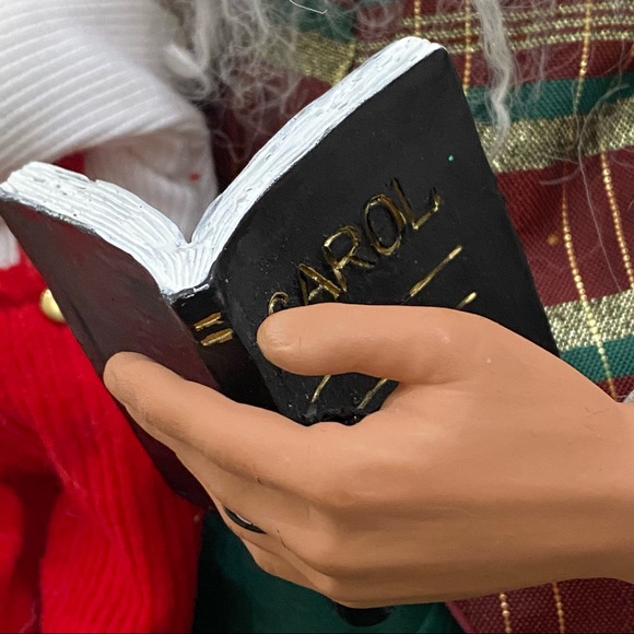 Vintage Wildwood International Sitting Santa w/ Boy Christmas Carol 20” Figure - Picture 7 of 13